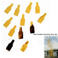 Common Golden Aluminum Wine Bottle Shaped Confetti